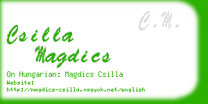 csilla magdics business card